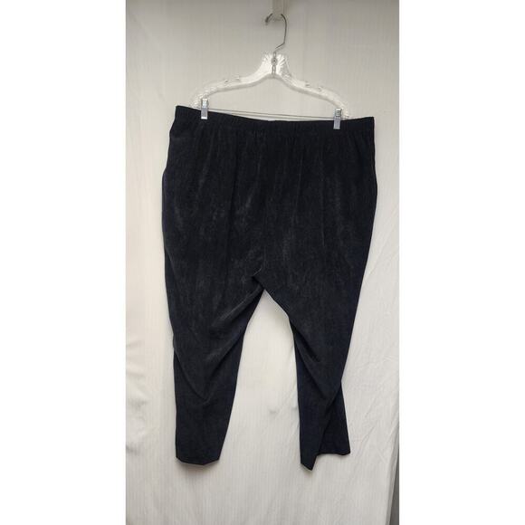 Allison Daley Women's Classic Fit Straight Pull On Corduroy Black Pants Size 24W - Picture 3 of 6